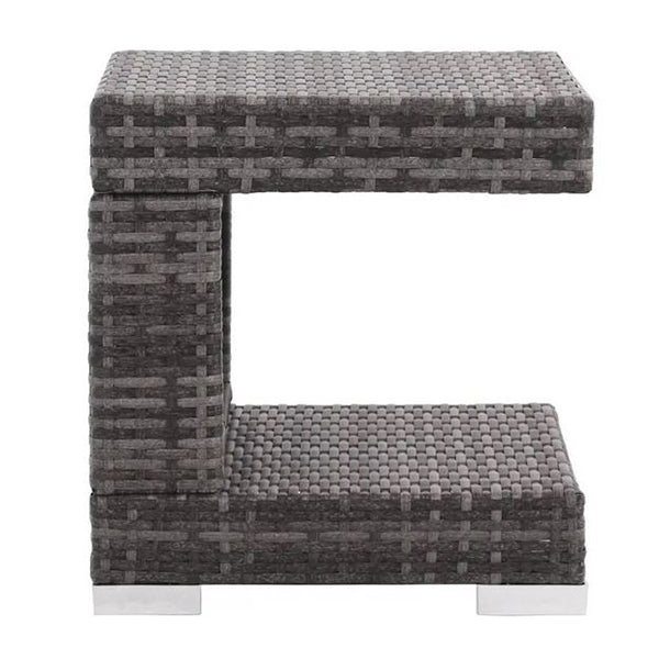 7 Piece Garden Lounge Set With Cushions And Canopy Poly Rattan Grey