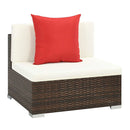 7 Piece Garden Patio Lounge Set With Cushions Pe Rattan