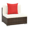 7 Piece Garden Patio Lounge Set With Cushions Pe Rattan