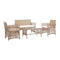 4 Piece Garden Lounge Set With Cushion Poly Rattan