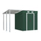 Garden Shed With Extended Roof Green 346X193X181 Cm Steel