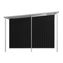 Garden Shed With Extended Roof Anthracite 336X270X181 Cm Steel