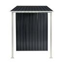 Garden Shed With Sliding Doors Anthracite 386X131X178 Cm Steel