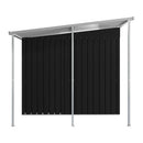 Garden Shed With Extended Roof Anthracite 346X236X181 Cm Steel