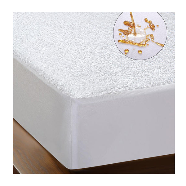 Terry Cotton Fully Fitted Waterproof Mattress Protector In Single Size