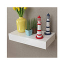 Floating Wall Shelves With Drawers 2 Pcs White