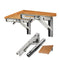 2 Pcs 20 Inch Folding Table Bracket Stainless Steel Triangle 150Kg