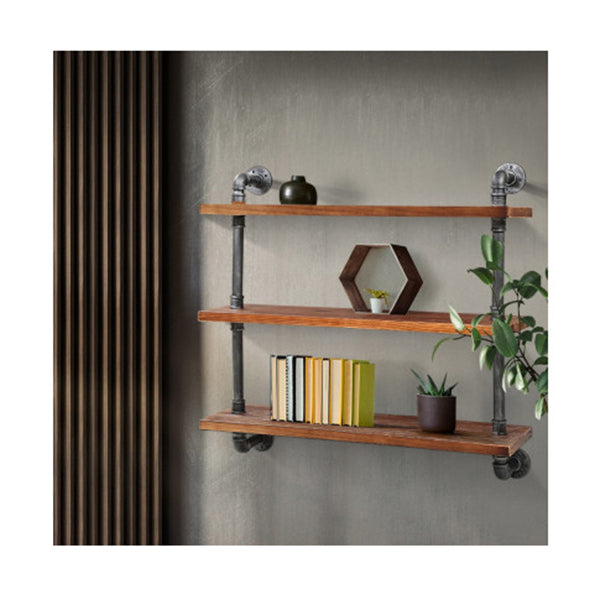 DIY Pipe Shelf Brackets Rustic Bookshelves