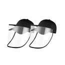 2X Outdoor Hat Anti Fog Dust Saliva Cap Face Shield Cover Adult Black