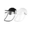 2X Outdoor Hat Anti Fog Dust Saliva Cap Face Shield Adult Black White