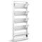 Mirrored Shoe Cabinet Storage 5 Drawers Shelf White