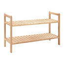 Shoe Rack Solid Walnut Wood 69X26X40 Cm