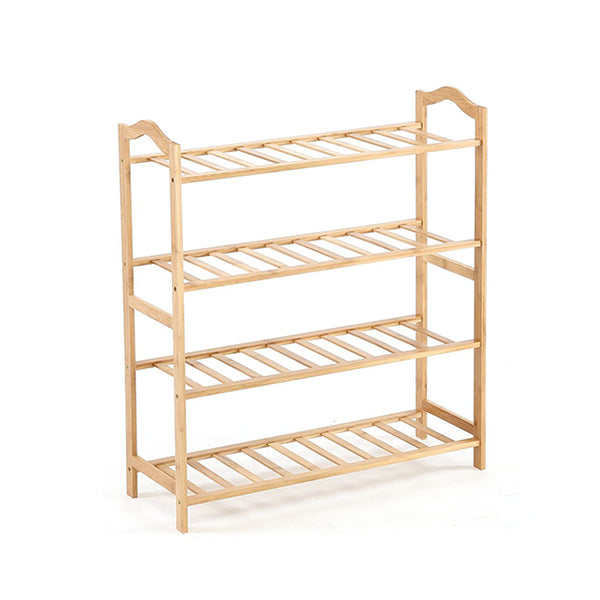 Bamboo Shoe Rack Storage Wooden Organizer Shelf Stand 4 Tiers Layers 70Cm