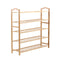 Bamboo Shoe Rack Storage Wooden Organizer Shelf Stand 5 Tiers Layers 80Cm