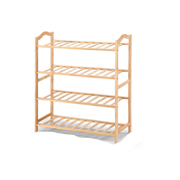 Bamboo Shoe Rack Storage Wooden Organizer Shelf Stand 4 Tiers Layers 70Cm