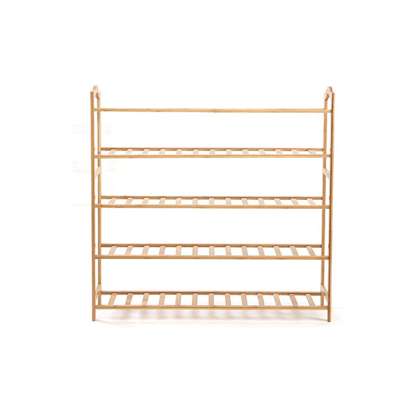 Bamboo Shoe Rack Storage Wooden Organizer Shelf Stand 5 Tiers Layers 80Cm