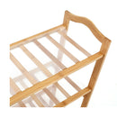 Bamboo Shoe Rack Storage Wooden Organizer Shelf Stand 4 Tiers Layers 70Cm