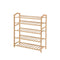 Bamboo Shoe Rack Storage Wooden Organizer Shelf Stand 5 Tiers Layers 80Cm