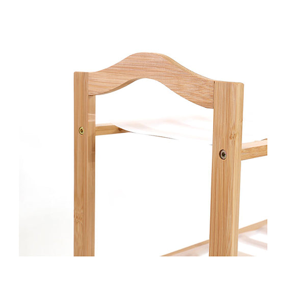 Bamboo Shoe Rack Storage Wooden Organizer Shelf Stand 5 Tiers Layers 80Cm