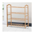 Bamboo Shoe Rack Storage Wooden Organizer Shelf Stand 4 Tiers Layers 70Cm