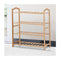 Bamboo Shoe Rack Storage Wooden Organizer Shelf Stand 4 Tiers Layers 70Cm
