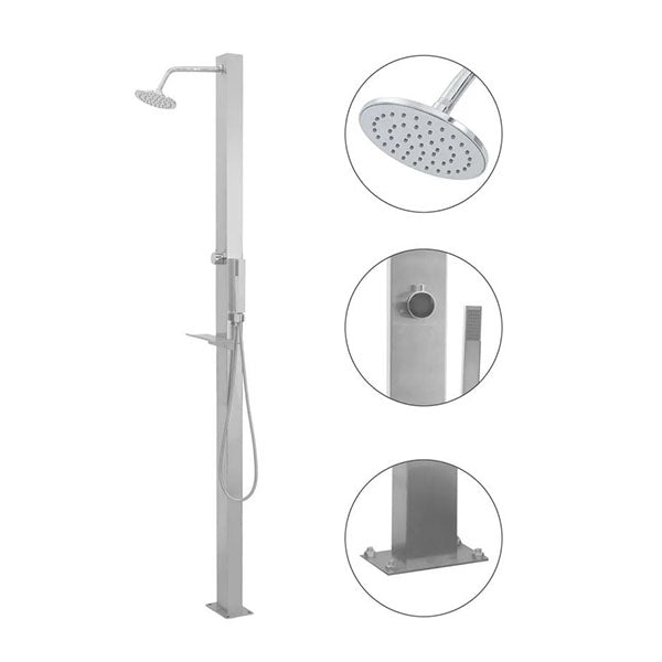 Outdoor Shower Stainless Steel Straight
