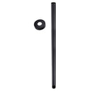 Round Black Stainless Steel 600Mm Ceiling Shower Arm Wall Connector
