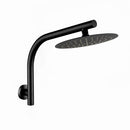 10 Inch Shower Head Stainless Steel Round Gooseneck Shower Arm Black