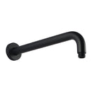 400Mm Stainless Steel Wall Mounted Bathroom Shower Arm Round Black