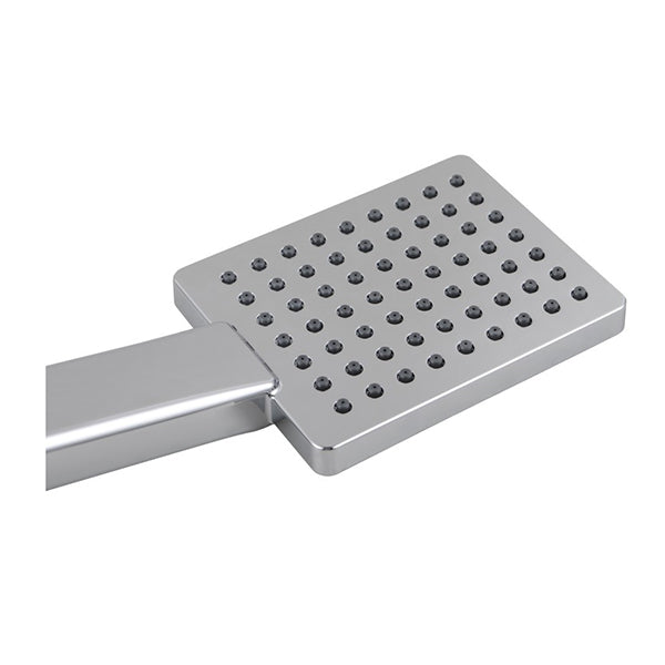 Bathroom Square Chrome Handheld Shower With Flexible Hose And Holder