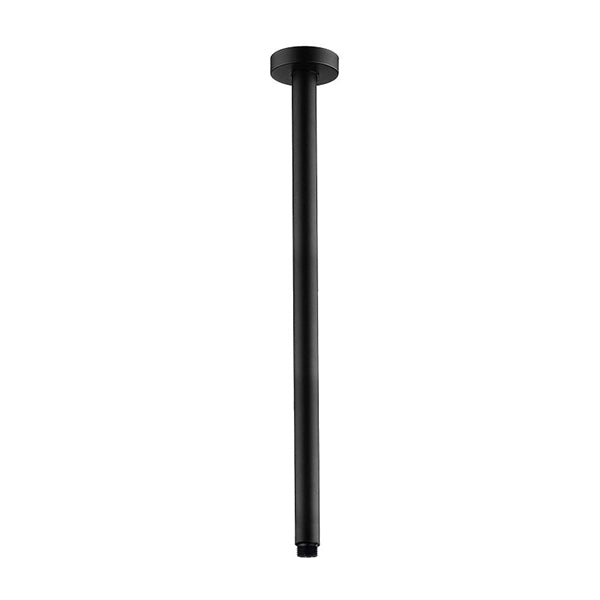 Round Black Ceiling Shower Arm 600 Mm Stainless Steel