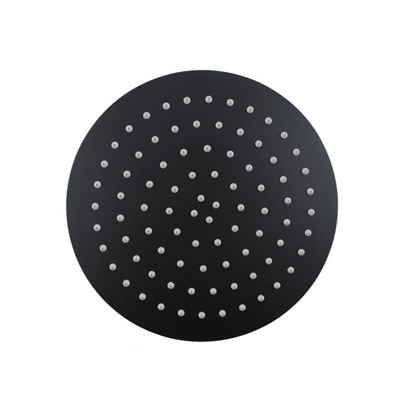 10 Inch Round Black Rainfall Shower Head With Ceiling Shower Arm Set