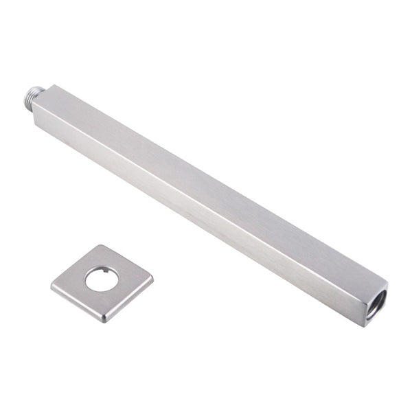 Square Chrome Ceiling Shower Arm 300 Mm Stainless Steel