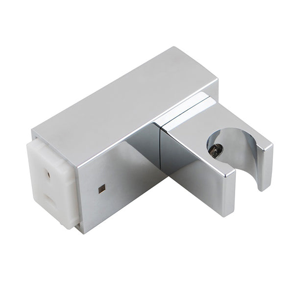 Bathroom Square Chrome Handheld Shower With Flexible Hose And Holder