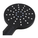 Abs 3 Modes Round Handheld Shower With Shower Hose Black