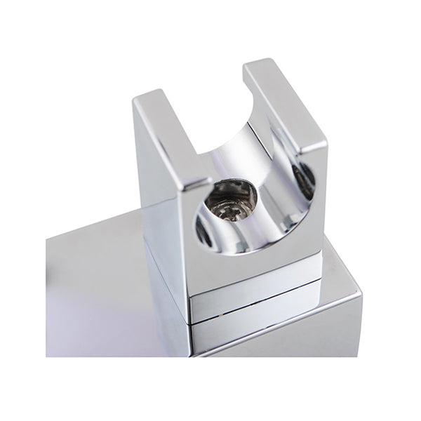 Bathroom Square Chrome Handheld Shower And Pvc Hose With Holder