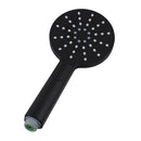 Abs 3 Modes Round Handheld Shower With Shower Hose Black