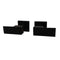 200 Mm 8 Inch Slim Black Rainfall Shower Head Wall Goose Neck Arm Set