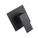 200 Mm 8 Inch Slim Black Rainfall Shower Head Wall Goose Neck Arm Set
