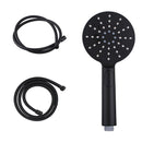 Abs 3 Modes Round Handheld Shower With Shower Hose Black