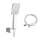 Bathroom Square Chrome Handheld Shower And Pvc Hose With Holder