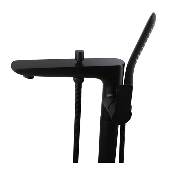 Freestanding Bathtub Mixer With Handheld Shower Spout Floor Mounted