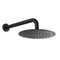 250Mm 10 Inch Round Black Rainfall Shower With Wall Mounted Shower Arm