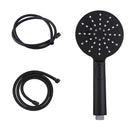 Round Black Abs 3 Function Handheld Shower With Shower Hose