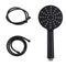 Round Black Abs 3 Function Handheld Shower With Shower Hose