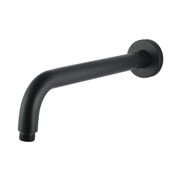 Round Black Stainless Steel Wall Mounted Shower Arm 300 Mm