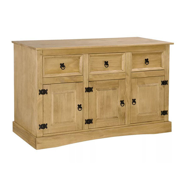 Sideboard Solid Mexican Pinewood Corona Range 132X43X78 Cm