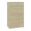 Sideboard With 6 Drawers Sonoma Oak 50X34X96 Cm Chipboard
