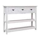 Sideboard Antique White 115X30X76 Cm Wood