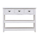 Sideboard Antique White 115X30X76 Cm Wood
